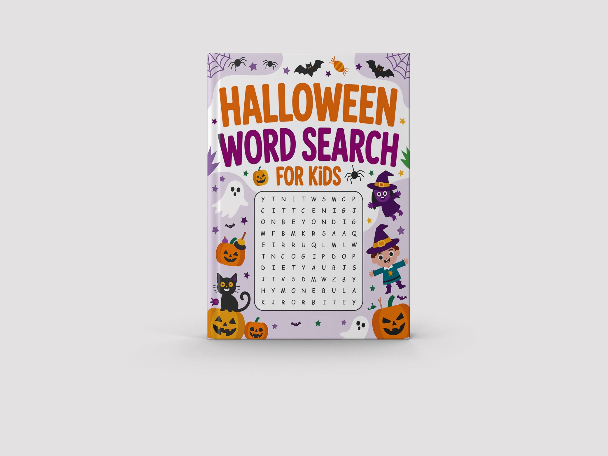 🎃 Halloween Word Search Book for Kids – Printable PDF