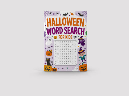 🎃 Halloween Word Search Book for Kids – Printable PDF